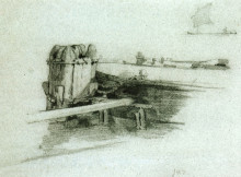 Репродукция картины "boat at bulkhead" художника "твахтман (tуоктмен) джон генри"