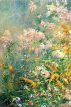 Репродукция картины "meadow flowers (golden rod and wild aster)" художника "твахтман (tуоктмен) джон генри"