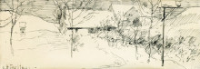 Копия картины "artist&#39;s house, greenwich, connecticut" художника "твахтман (tуоктмен) джон генри"