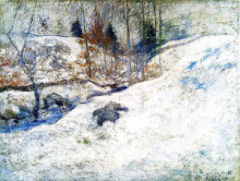 Копия картины "brook in winter" художника "твахтман (tуоктмен) джон генри"