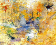 Картина "hemlock pool (aka autumn)" художника "твахтман (tуоктмен) джон генри"