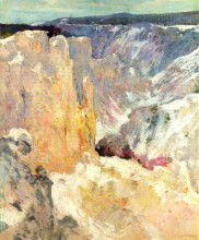 Копия картины "canyon in the yellowstone" художника "твахтман (tуоктмен) джон генри"