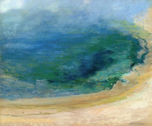 Репродукция картины "edge of the emerald pool, yellowstone" художника "твахтман (tуоктмен) джон генри"
