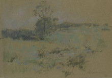 Копия картины "study of a landscape" художника "твахтман (tуоктмен) джон генри"