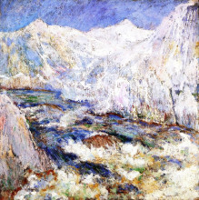 Копия картины "the rapids, yellowstone" художника "твахтман (tуоктмен) джон генри"