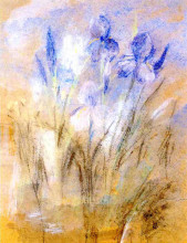 Репродукция картины "irises" художника "твахтман (tуоктмен) джон генри"