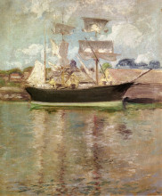 Копия картины "gloucester schooner" художника "твахтман (tуоктмен) джон генри"
