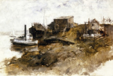 Репродукция картины "harbor view" художника "твахтман (tуоктмен) джон генри"