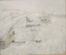 Копия картины "greenwich hills in winter" художника "твахтман (tуоктмен) джон генри"