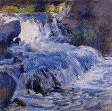 Репродукция картины "the waterfall" художника "твахтман (tуоктмен) джон генри"
