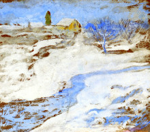 Репродукция картины "winter" художника "твахтман (tуоктмен) джон генри"