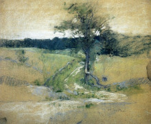 Копия картины "tree by a road" художника "твахтман (tуоктмен) джон генри"