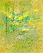 Картина "brook among the trees" художника "твахтман (tуоктмен) джон генри"