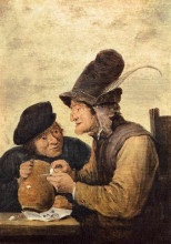 Репродукция картины "two drunkards" художника "тенирс младший давид"