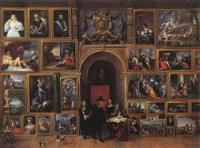 Копия картины "archduke leopold wilhelm of austria in his gallery" художника "тенирс младший давид"