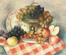 Репродукция картины "still-life with grapes and apples" художника "теодореску-сион ион"