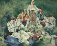 Картина "composition with peasant motifs" художника "теодореску-сион ион"
