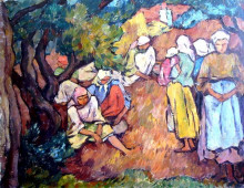 Картина "composition with peasant women" художника "теодореску-сион ион"