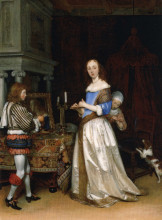 Картина "lady at her toilette" художника "терборх герард"