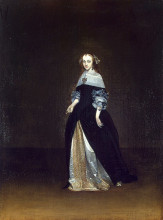 Копия картины "portrait of catarina van leunink" художника "терборх герард"