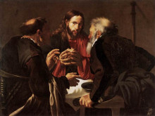 Репродукция картины "supper at emmaus" художника "тербрюгген хендрик"