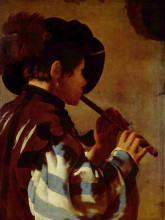 Копия картины "boy playing a fife" художника "тербрюгген хендрик"