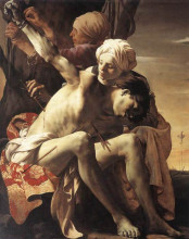 Копия картины "st. sebastian tended by irene and her maid" художника "тербрюгген хендрик"