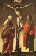 Репродукция картины "the crucifixion with the virgin and st. john" художника "тербрюгген хендрик"