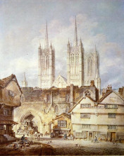 Копия картины "cathedral church at lincoln" художника "тёрнер уильям"