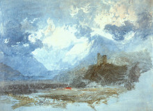 Копия картины "dolbadern castle" художника "тёрнер уильям"