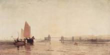 Репродукция картины "the chain pier, brighton" художника "тёрнер уильям"
