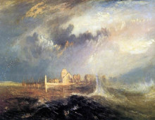 Картина "quillebeuf, at the mouth of seine" художника "тёрнер уильям"