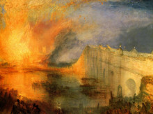 Копия картины "the burning of the houses of parliament" художника "тёрнер уильям"