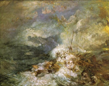 Репродукция картины "fire at sea" художника "тёрнер уильям"