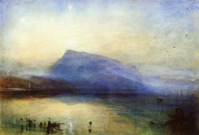 Репродукция картины "the blue rigi lake of lucerne sunrise" художника "тёрнер уильям"