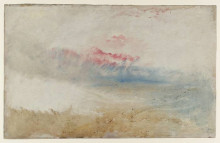 Репродукция картины "red sky over a beach" художника "тёрнер уильям"