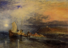 Репродукция картины "folkestone from the sea" художника "тёрнер уильям"