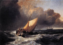 Репродукция картины "dutch boats in a gale" художника "тёрнер уильям"