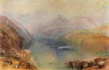 Репродукция картины "lake lucerne" художника "тёрнер уильям"