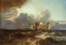 Репродукция картины "ships bearing up for anchorage (&#39;the egremont sea piece&#39;)" художника "тёрнер уильям"