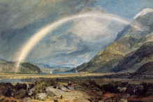 Репродукция картины "kilchern castle, with the cruchan ben mountains, scotland noon" художника "тёрнер уильям"
