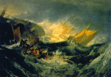 Репродукция картины "корабельна аварія" художника "тёрнер уильям"