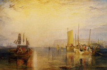 Репродукция картины "sunrise, whiting fishing at margate" художника "тёрнер уильям"
