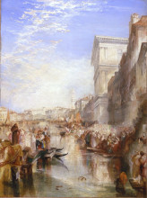 Репродукция картины "the grand canal scene, a street in venice" художника "тёрнер уильям"