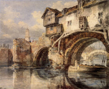 Копия картины "welsh bridge at shrewsbury" художника "тёрнер уильям"
