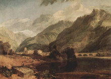 Репродукция картины "bonneville, savoy with mont blanc" художника "тёрнер уильям"