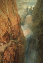 Репродукция картины "the passage of the st. gothard" художника "тёрнер уильям"