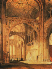 Репродукция картины "interior of salisbury cathedral" художника "тёрнер уильям"