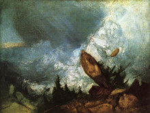 Репродукция картины "the fall of an avalanche in the grisons" художника "тёрнер уильям"
