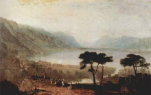 Репродукция картины "the lake geneva seen from montreux" художника "тёрнер уильям"